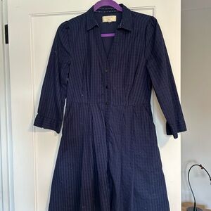 Moulinette Soeurs Dark Blue Long Sleeve Dress